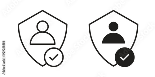 Authentication icon on white background. Simple vector illustration for graphic and web design