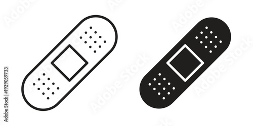 Bandage icon on white background. Simple vector illustration for graphic and web design