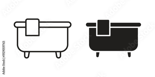 Bathroom icon on white background. Simple vector illustration for graphic and web design