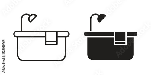 Bathroom icon on white background. Simple vector illustration for graphic and web design