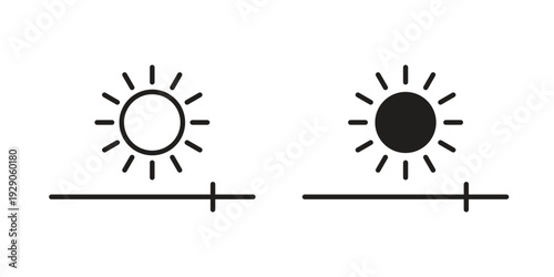 Brightness icon on white background. Simple vector illustration for graphic and web design