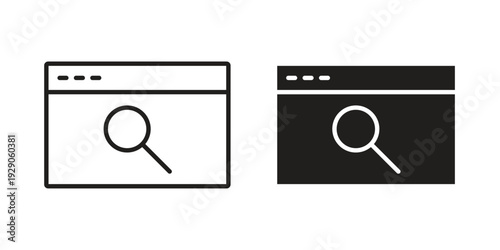Browsing icon on white background. Simple vector illustration for graphic and web design