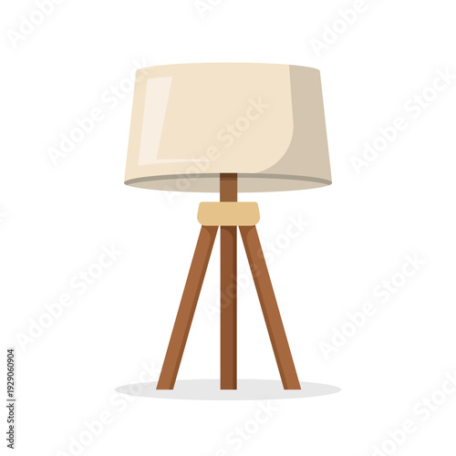 Floor lamp icon in flat style. Bulb vector illustration on isolated background. Light bulb sign business concept.