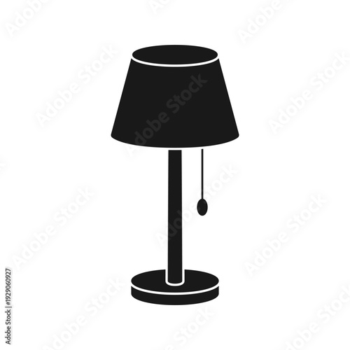 Floor lamp icon in flat style. Bulb silhouette vector illustration on isolated background. Light bulb sign business concept.