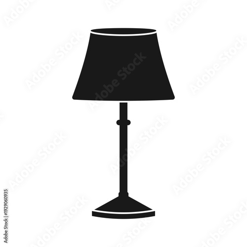 Floor lamp icon in flat style. Bulb silhouette vector illustration on isolated background. Light bulb sign business concept.
