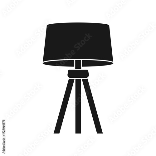 Floor lamp icon in flat style. Bulb silhouette vector illustration on isolated background. Light bulb sign business concept.