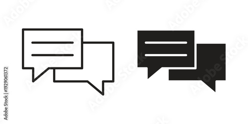 Chat icon on white background. Simple vector illustration for graphic and web design