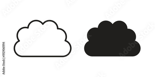 Cloud icon on white background. Simple vector illustration for graphic and web design
