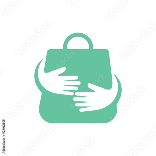 Green briefcase with hands holding it from both sides