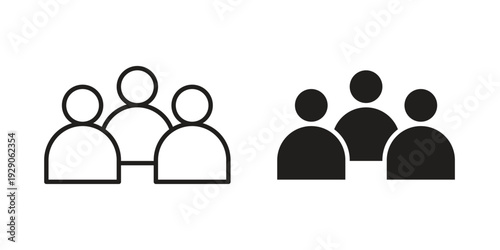 Community icon on white background. Simple vector illustration for graphic and web design