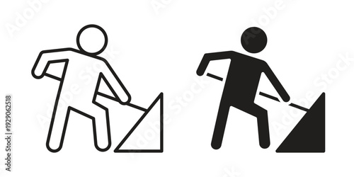 Construction icon on white background. Simple vector illustration for graphic and web design