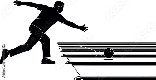 Silhouette of a man jumping over a bench