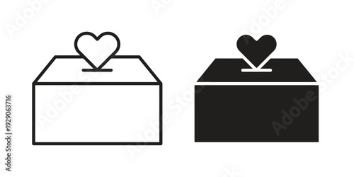 Donate icon on white background. Simple vector illustration for graphic and web design