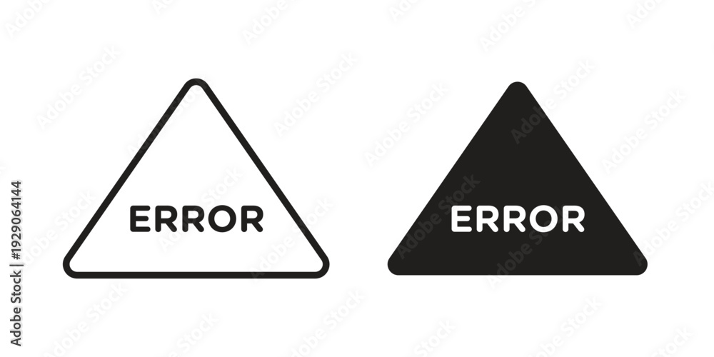 Obraz premium Error icon on white background. Simple vector illustration for graphic and web design