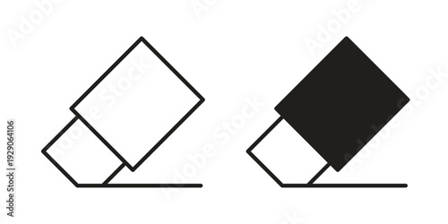 Eraser icon on white background. Simple vector illustration for graphic and web design