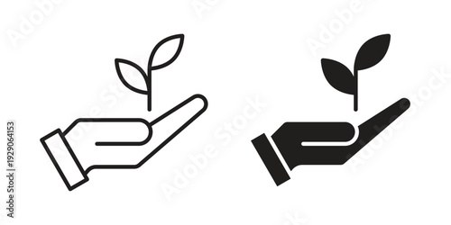 Environment icon on white background. Simple vector illustration for graphic and web design