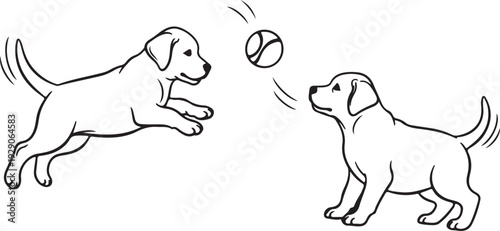 Six black silhouettes of rabbits in different poses isolated on white background, Vector