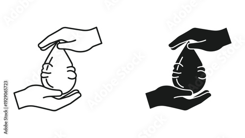 Hands cradling lightbulb for innovative ideas and solutions