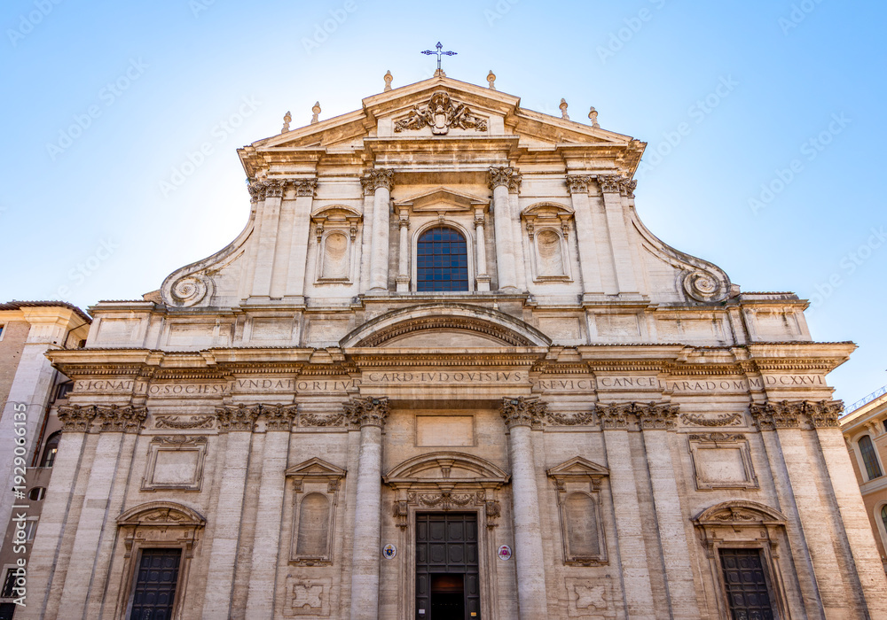 Obraz premium Church of St. Ignatius of Loyola at Campus Martius (Sant'Ignazio) in Rome, Italy