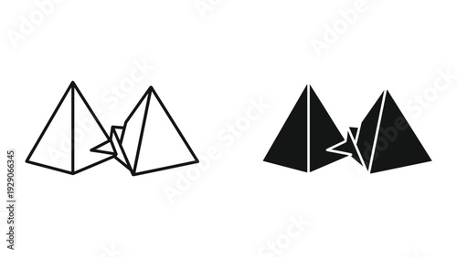 Modern geometric shapes in black and white for design inspiration