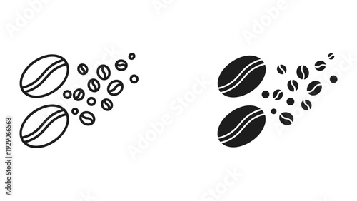 Coffee beans illustration with elegant design