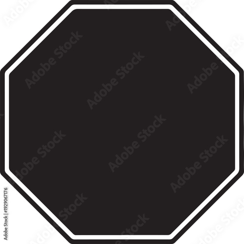 Stop Sign Icon Vector Silhouette
