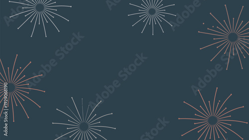 A vibrant fireworks display explodes in the night sky with colorful bursts of light and energy