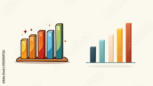 Visualizing Growth A Comparison of Bar Charts Representing Data Trends and Progress