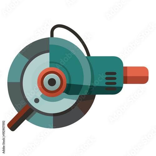 Electric Angle Grinder Power Tool Icon
