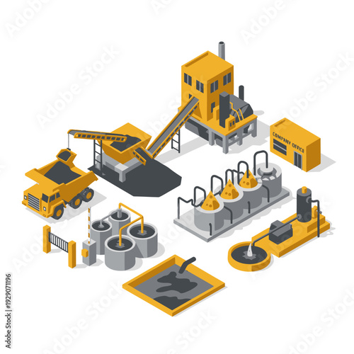 Industrial Equipment and Machinery 3D Model.
