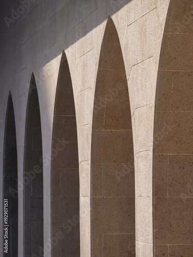 Vault Building wall Curve pattern Shade shadow lighting Architecture details 