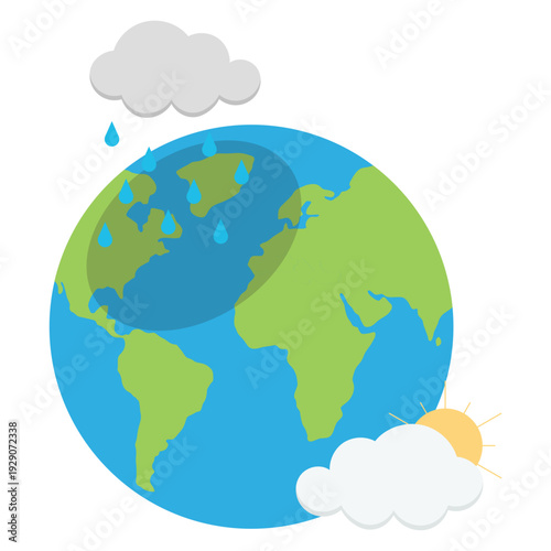 Earth Weather Cycle Illustration