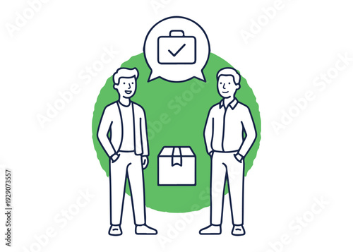 Two businessmen shaking hands, sealing deal and partnership with agreement and success