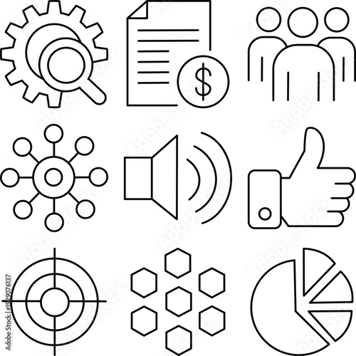 Startup and Business Line Icons