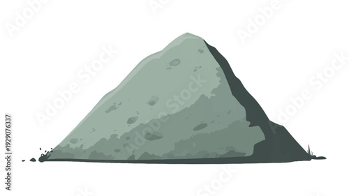 a large gray rock sitting on the ground  outdoors