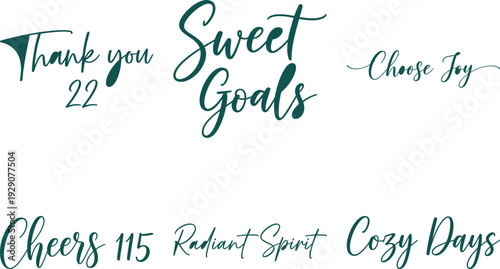 Inspirational Quotes and Uplifting Phrases on White Background