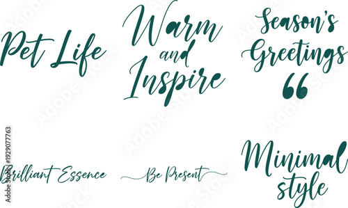 Pet Life Typography Collection