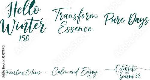 Winter Greeting Card with Inspirational Quotes