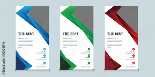 Modern Healthcare and medical center Corporate roll up banner design or pull up banner template and stand design, advertisement, flyer design, display.