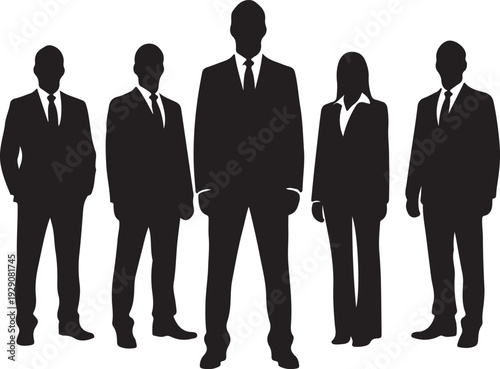 Vector Illustration Businessman Silhouette, A vector illustration of a silhouette businessman in a modern and sleek style. Perfect for business and corporate-themed designs
