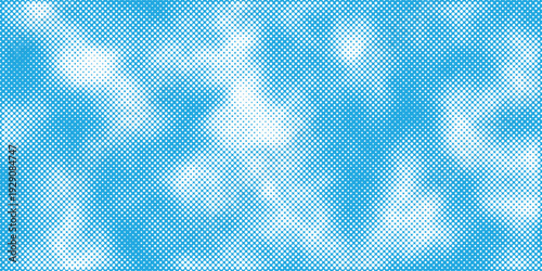 Design frost pattern background, icy blue and white color palette, halftone dot texture. vector illustration art