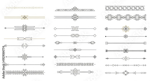 Elegant decorative dividers collection for design elements and artistic projects.