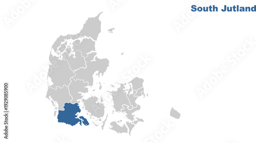 South Jutland map showing highlighted location in Europe.