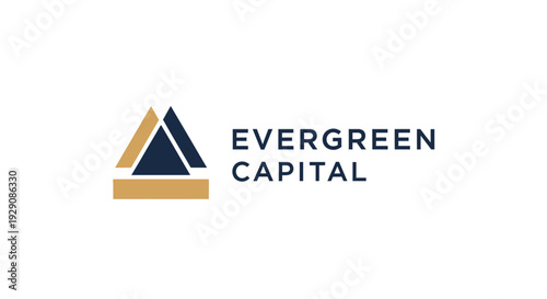 Evergreen Capital logo with abstract geometric mountain design.