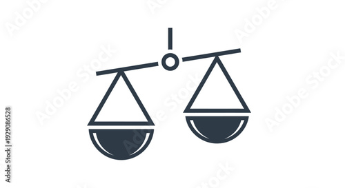 Simple Icon of a Balance Scale Symbolizing Justice.