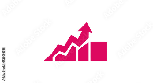 Upward trending graph with rising arrow symbolizing growth.