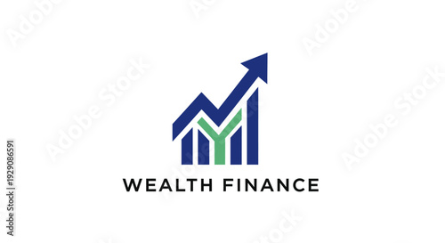 Wealth Finance Business Growth Chart Arrow Logo.