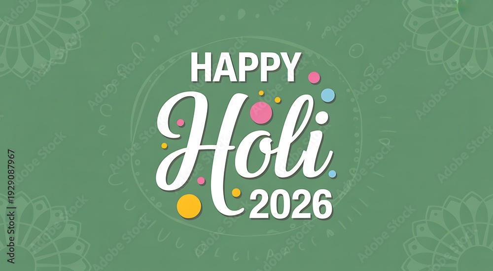 Naklejka premium Happy holi 2026 celebration