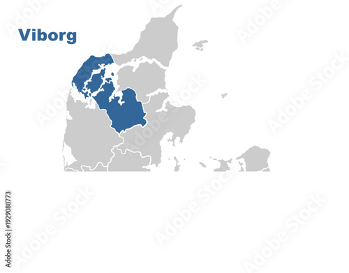 Viborg Denmark map showing highlighted location in Europe.