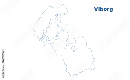Viborg Denmark map showing highlighted location in Europe.